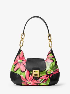 Image of Bancroft Medium Daisy Calf Leather Shoulder Bag