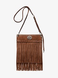 Monogramme Fringed Suede Messenger Bag - LUGGAGE - 31T0NNOT9S