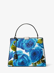 Simone Rose Brocade Top-Handle Bag - ROYAL/OPTWHT - 31T8CSMS5B