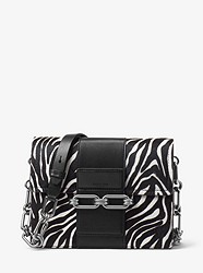 Cate Medium Zebra Calf Hair Shoulder Bag - BLACK/WHITE - 31T8NATL4H