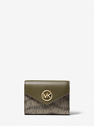 Greenwich Small Animal Print Logo Wallet - OLIVE - 32F2GGRE6I