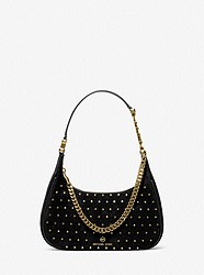 Piper Small Studded Suede Shoulder Bag - BLACK - 32F2GP1C1S