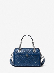 Blaire Extra-Small Quilted Faux Leather Duffel Crossbody Bag - RIVER BLUE - 32F2S6BC0U