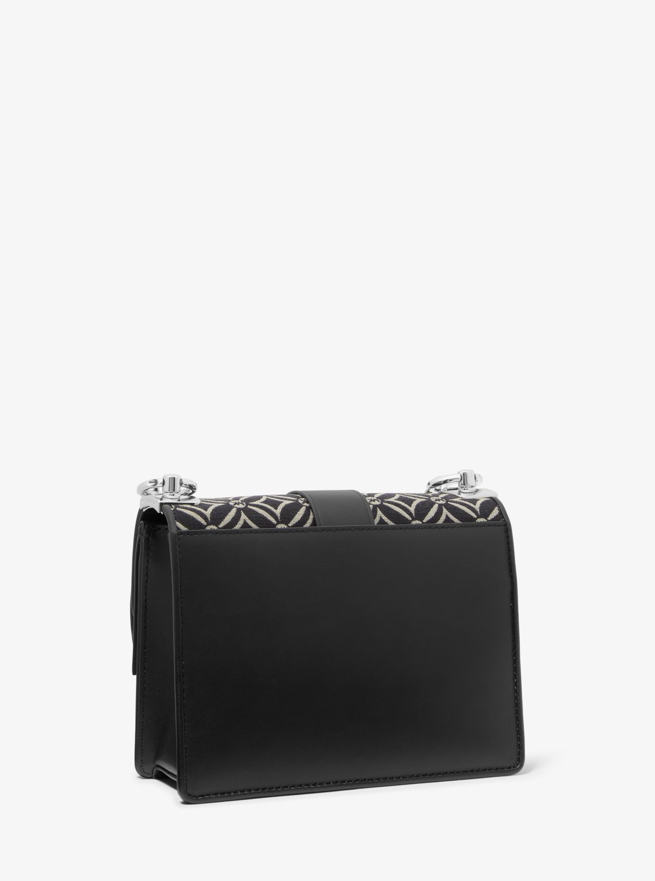 MK Greenwich Small Logo Jacquard Crossbody Bag Black/light Cream