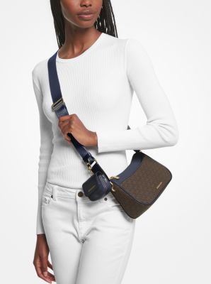 Sac à bandoulière Jet Set de taille moyenne en toile à logo et en cuir avec étui pour AirPods Pro® dApple