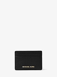 Pebbled Leather Card Case - BLACK - 32F7GF6D0L