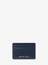 Pebbled Leather Card Case - NAVY - 32F7GF6D0L