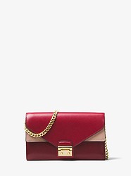 Sloan Tri-Color Leather Chain Wallet - OXBLOOD MLTI - 32F7GSLC3T
