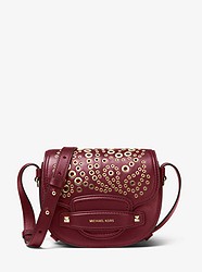 Cary Small Grommeted Leather Saddle Bag - OXBLOOD - 32F8G0CC1Y