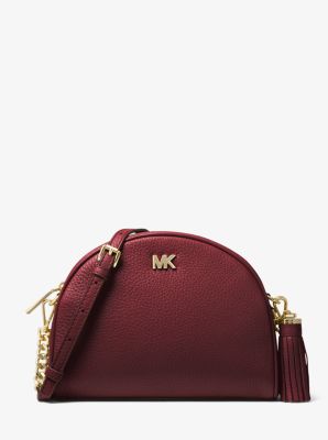 michael kors benning large scalloped leather satchel
