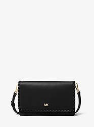 Whipstitched Leather Convertible Crossbody - BLACK - 32F8GF5C9O