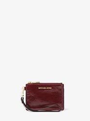 Crinkled Calf Leather Coin Purse - OXBLOOD - 32F8GF6P1T