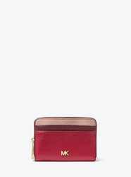 Small Tri-Color Pebbled Leather Wallet - OXBLOOD MLTI - 32F8GF6Z1T