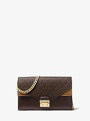 Sloan Leather and Logo Chain Wallet - CHOCOLATE - 32F8MSLC3V