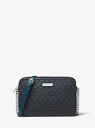 Jet Set Large Logo and Leather Crossbody - LUXETL/ADMRL - 32F8SF5C3B