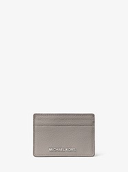Pebbled Leather Card Case - PEARL GREY - 32F8SF6D1L