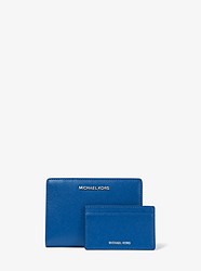 Medium Crossgrain Leather Slim Wallet - GRECIAN BLUE - 32F8SF6D6T