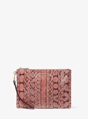 michael kors pink snakeskin purse