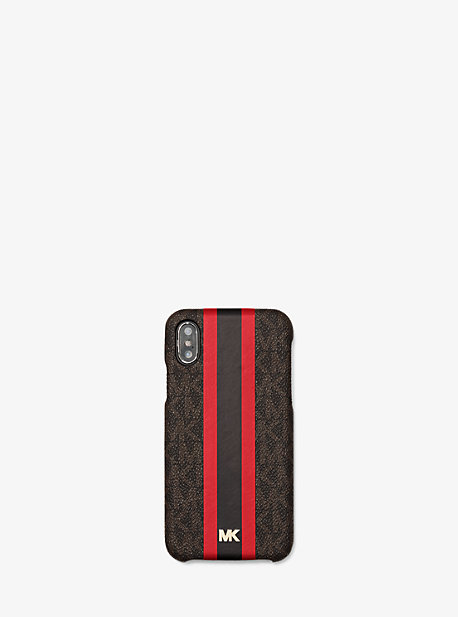 Coque pour téléphone à logo pour iPhone X/XS - MARRON/ROUGE VIF(ROUGE) - Michael Kors