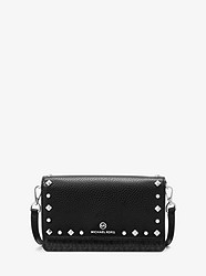 Jet Set Small Studded Faux Leather and Logo Smartphone Crossbody Bag - BLACK - 32H1ST9C5Y