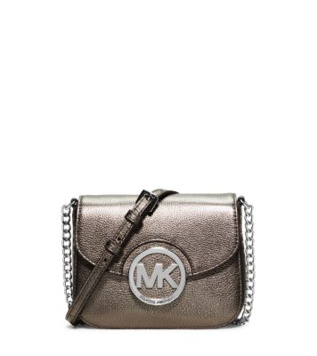 Fulton Small Metallic Leather Crossbody by Michael Kors
