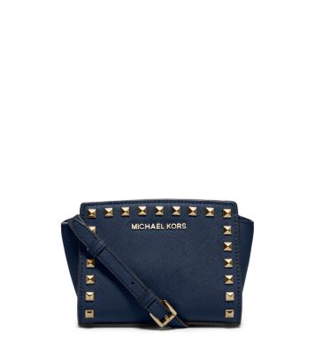 Selma Mini Studded Leather Crossbody by Michael Kors