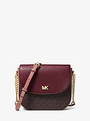 Mott Logo and Two-Tone Leather Dome Crossbody - ROSE - 32H8GF5C1B