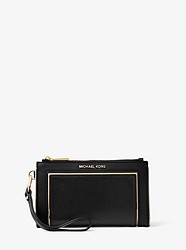 Adele Framed Leather Smartphone Wallet - BLACK/GOLD - 32H8GFDW4M