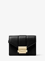 Whitney Small Leather Chain Wallet - BLACK - 32H8GWHC1L