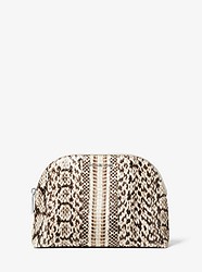 Large Snakeskin Travel Pouch - NATURAL - 32H8SF9T9E