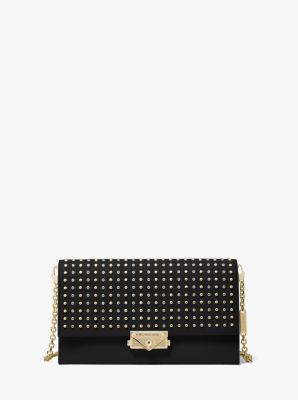 Grand sac à bandoulière Cece convertible en cuir clouté - NOIR(NOIR) - Michael Kors