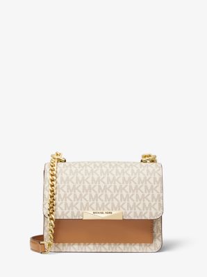 Mini sac à bandoulière Jade en cuir à logo - VANILLE/NOISETTE(NATUREL) - Michael Kors