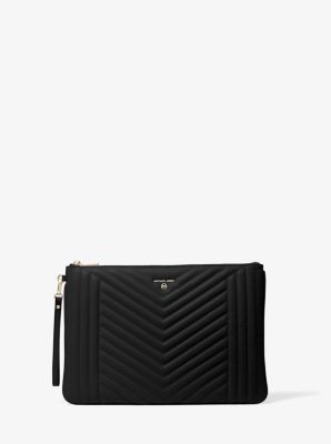 Pochette Jet Set extra-large en cuir matelassé - NOIR(NOIR) - Michael Kors