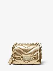 Cece Extra-Small Quilted Metallic Leather Crossbody Bag - PALE GOLD - 32H9L0EC1K