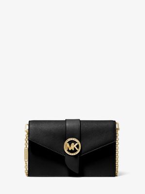 Sac à bandoulière convertible de taille moyenne en cuir - NOIR(NOIR) - Michael Kors