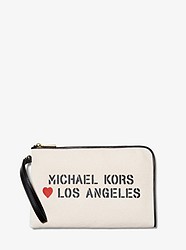 The Michael Medium Canvas Los Angeles Pouch - NATURAL - 32S0G01M1O