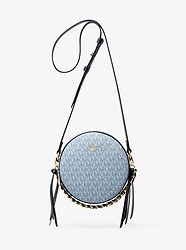 Delancey Medium Two-Tone Logo and Leather Canteen Crossbody Bag  - PALE BLUE/NAVY - 32S0GD8C1B