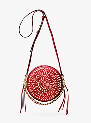 Delancey Medium Studded Leather Canteen Crossbody Bag - BRIGHT RED - 32S0GD8C6L