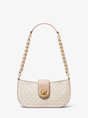 Très petit sac porté épaule Carmen avec logo - VANILLA/SOFT PINK - Michael Kors