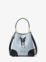 Mercer Gallery Extra-Small Color-Block Pebbled Leather Crossbody Bag - NVY/WHT/PBLU - 32S0GZ5C0T