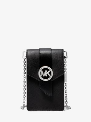 Petit sac à bandoulière pour smartphone en cuir saffiano - NOIR(NOIR) - Michael Kors