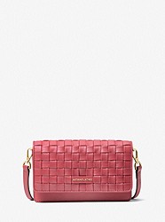 Jet Set Small Woven Leather Smartphone Convertible Crossbody Bag - variant_options-colors-FINDBY-colorCode-name - 32S1GT9C0T