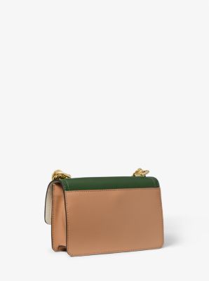 Heather Extra-Small Color-Block Leather Crossbody Bag