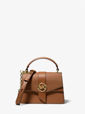 Michael Kors Greenwich Extra-small Saffiano Leather Satchel In Brown |  ModeSens