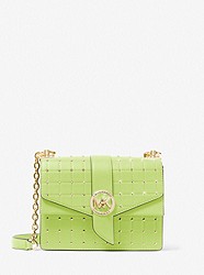 Greenwich Small Studded Quilted Faux Leather Crossbody Bag - BRT LIMEADE - 32S2LGRC5Y