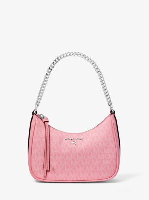 Buy Michael Kors Jet Set Charm Logo Print Shoulder Bag, Pink Color Women