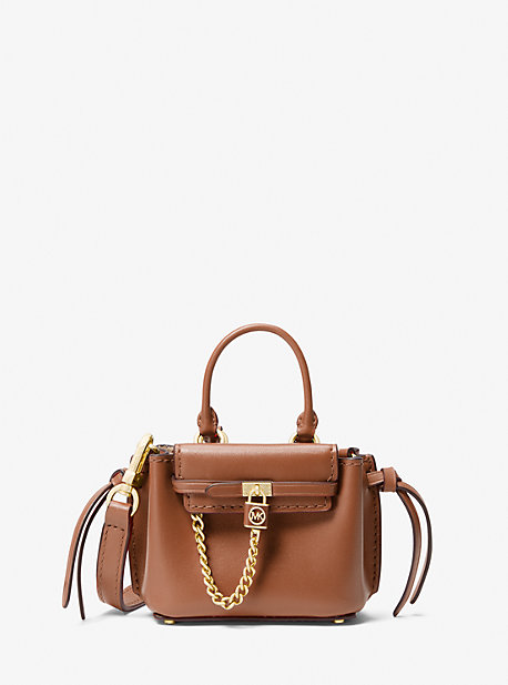 MK Hamilton Legacy Micro Leather Belted Crossbody Bag - Luggage Brown - Michael Kors product