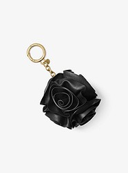 Origami Rose Leather Key Chain - BLACK - 32S8GF3K1Y