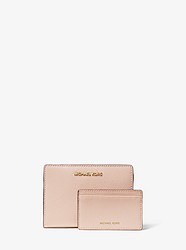 Medium Saffiano Leather Slim Wallet - SFTPINK/FAWN - 32S8GF6D6L