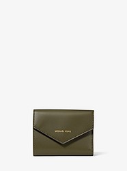 Small Leather Envelope Wallet - OLIVE - 32S8GZLD5L